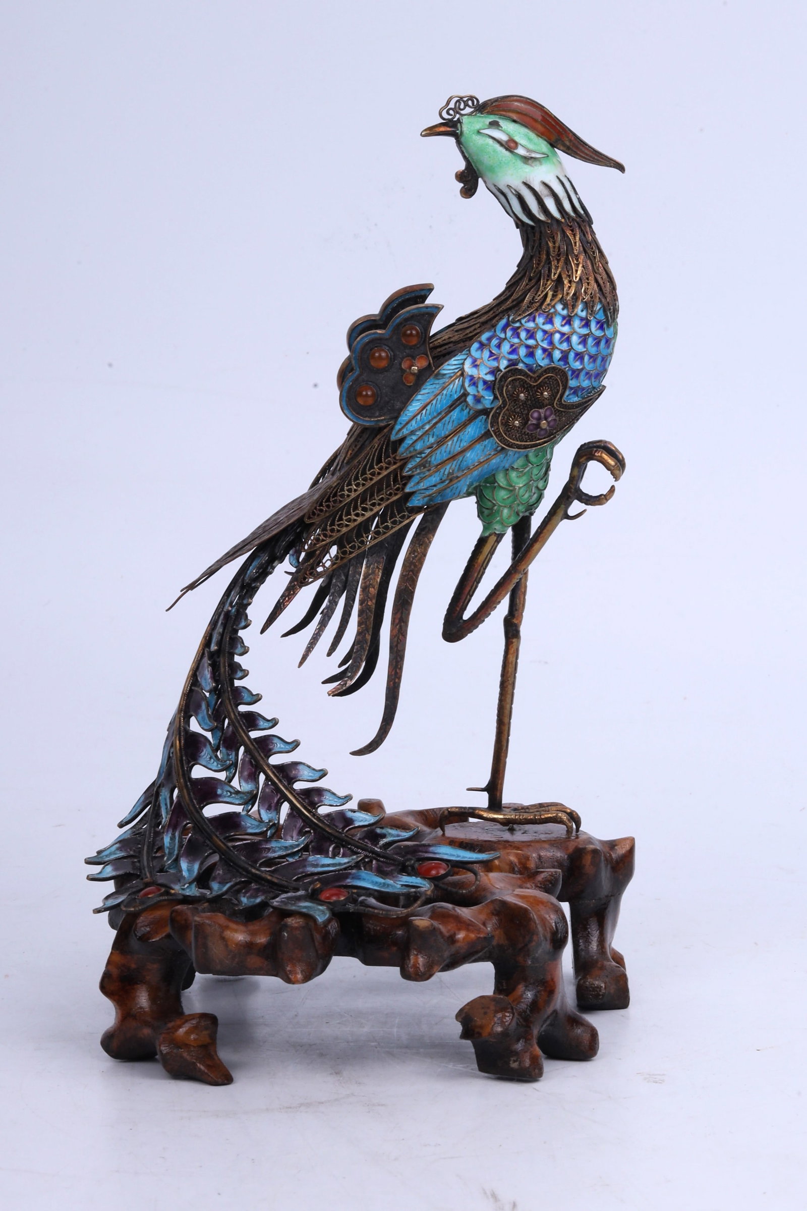 Cloisonné Phoenix Figure China 20th Century (1 of 4)