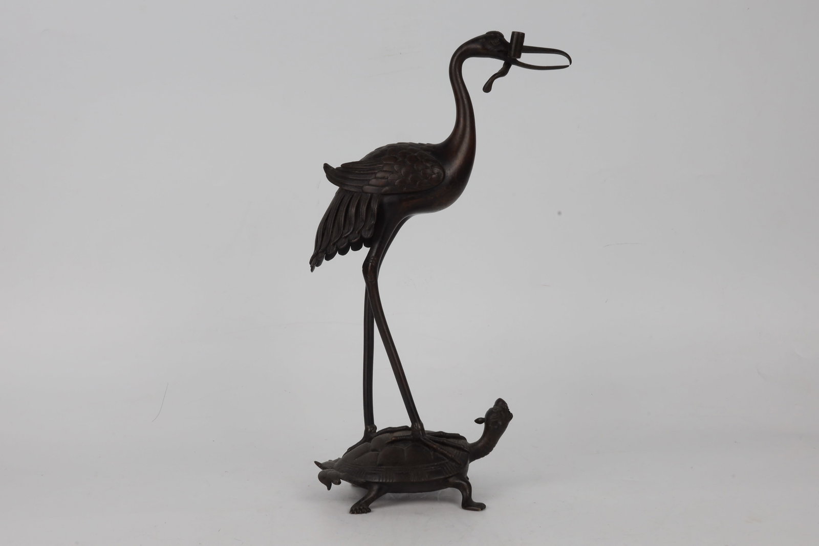 Bronze Immortal Crane China 19th Century (1 of 4)