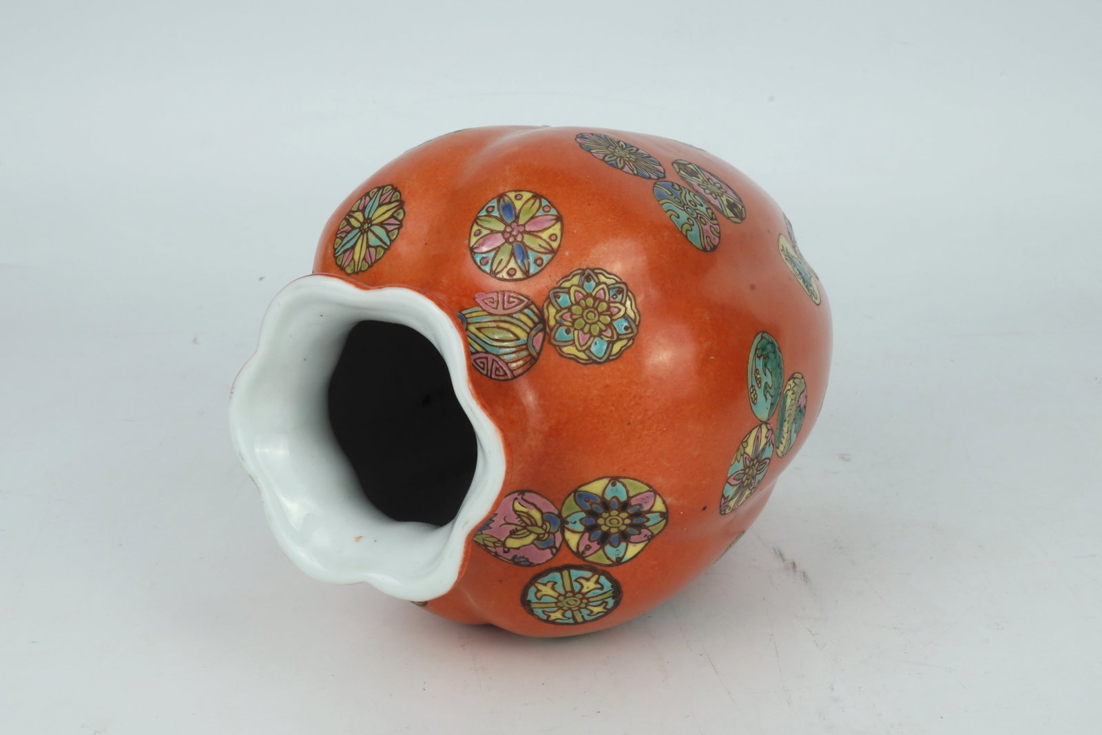 Melon Ribbed Vase China 20th Century - 3