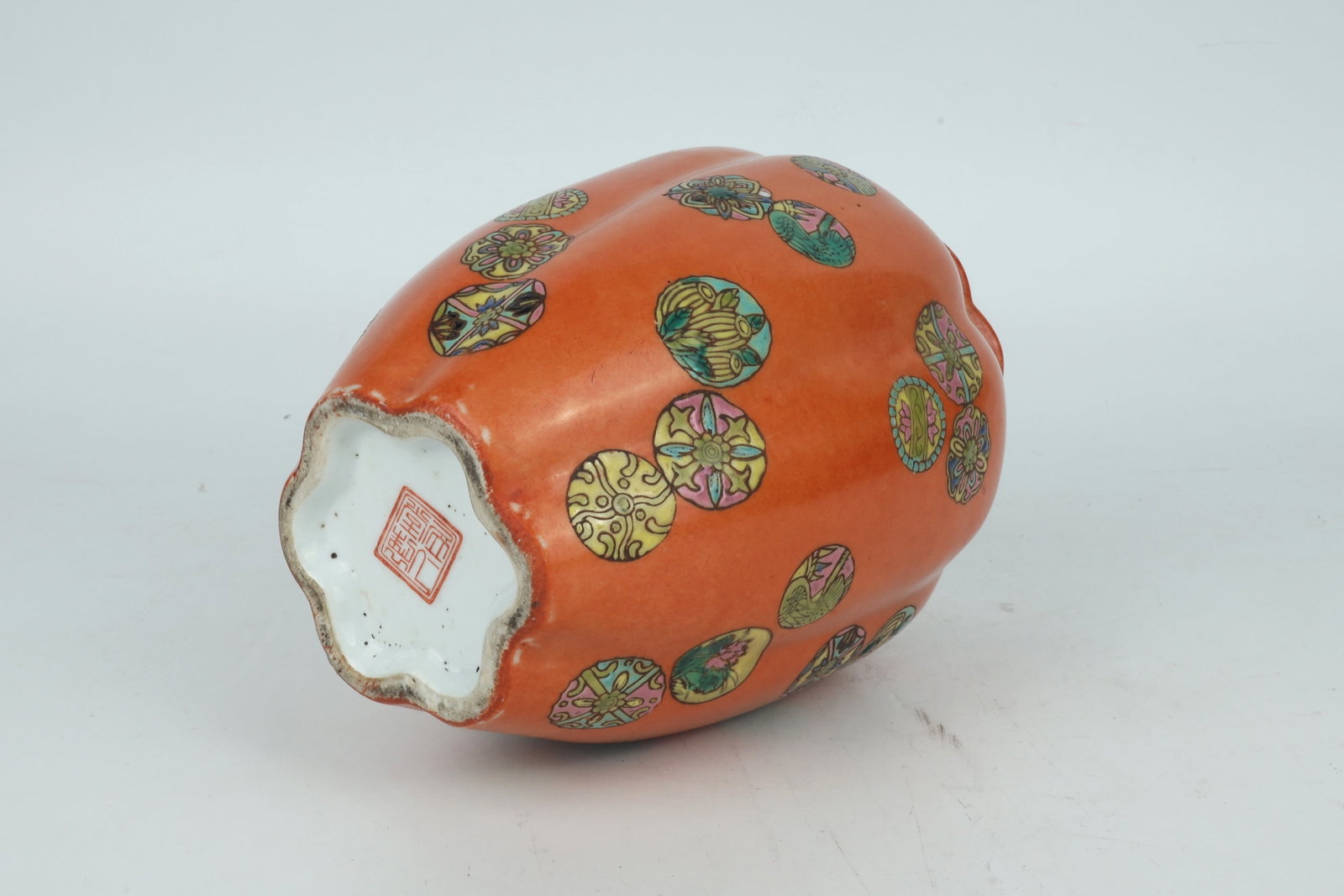 Melon Ribbed Vase China 20th Century - 5