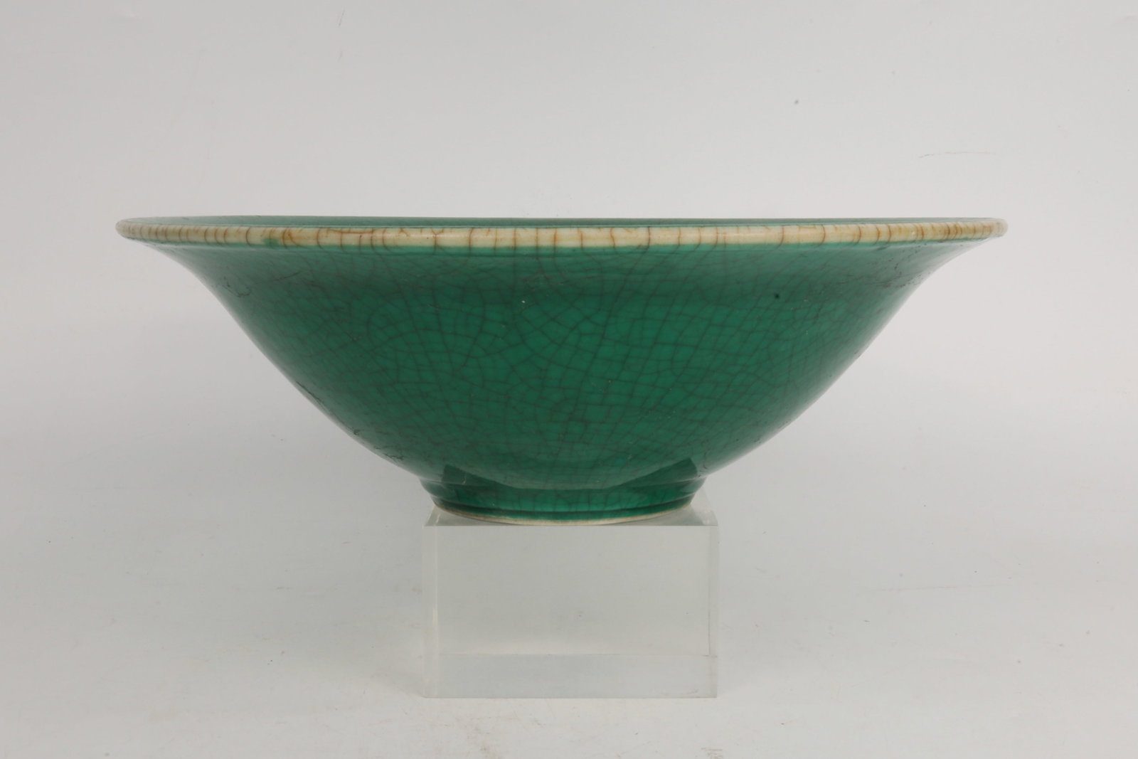 Green Glazed Crackle Bowl China Republic Period (1 of 5)