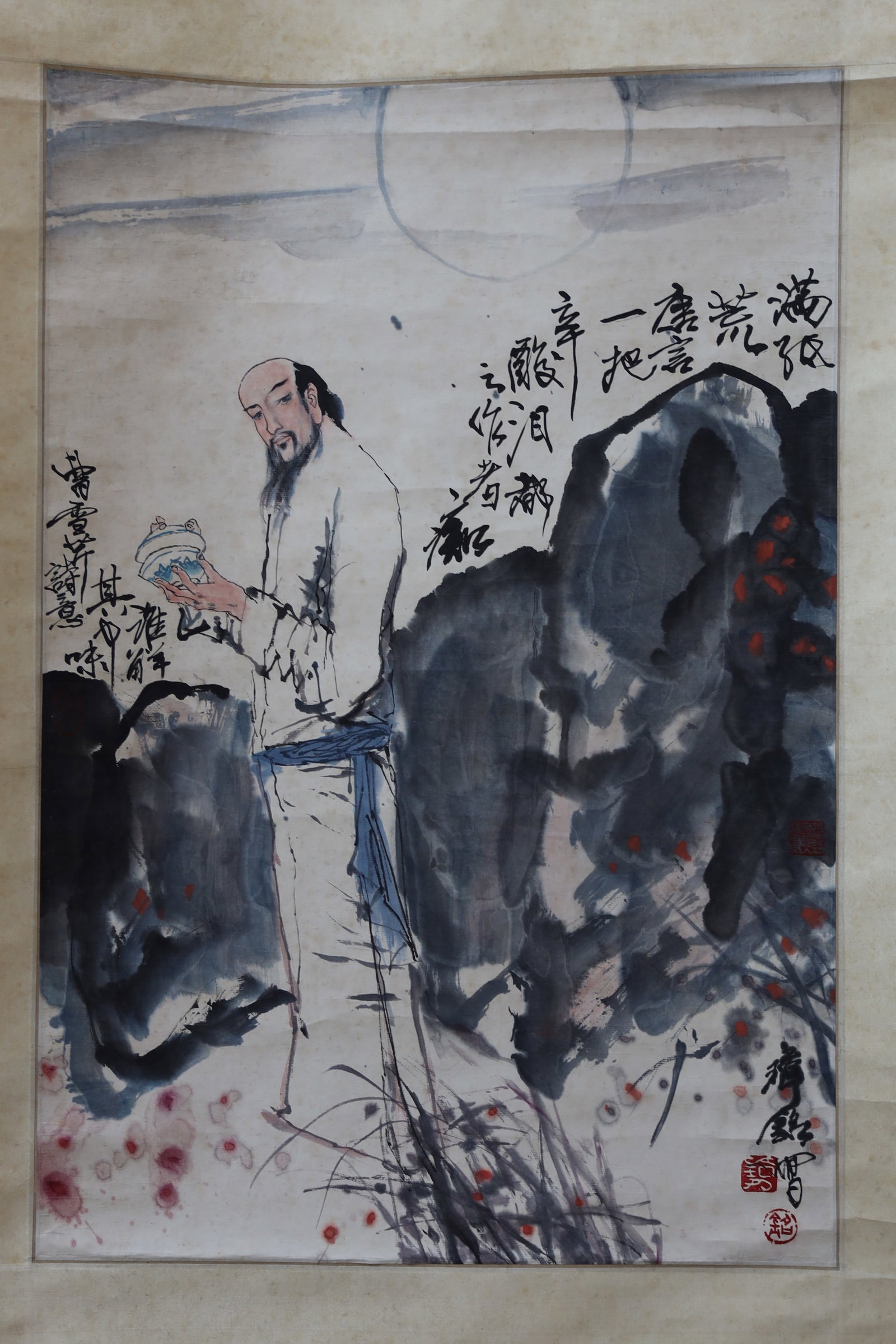 Chinese Figural Hanging Scroll - 2