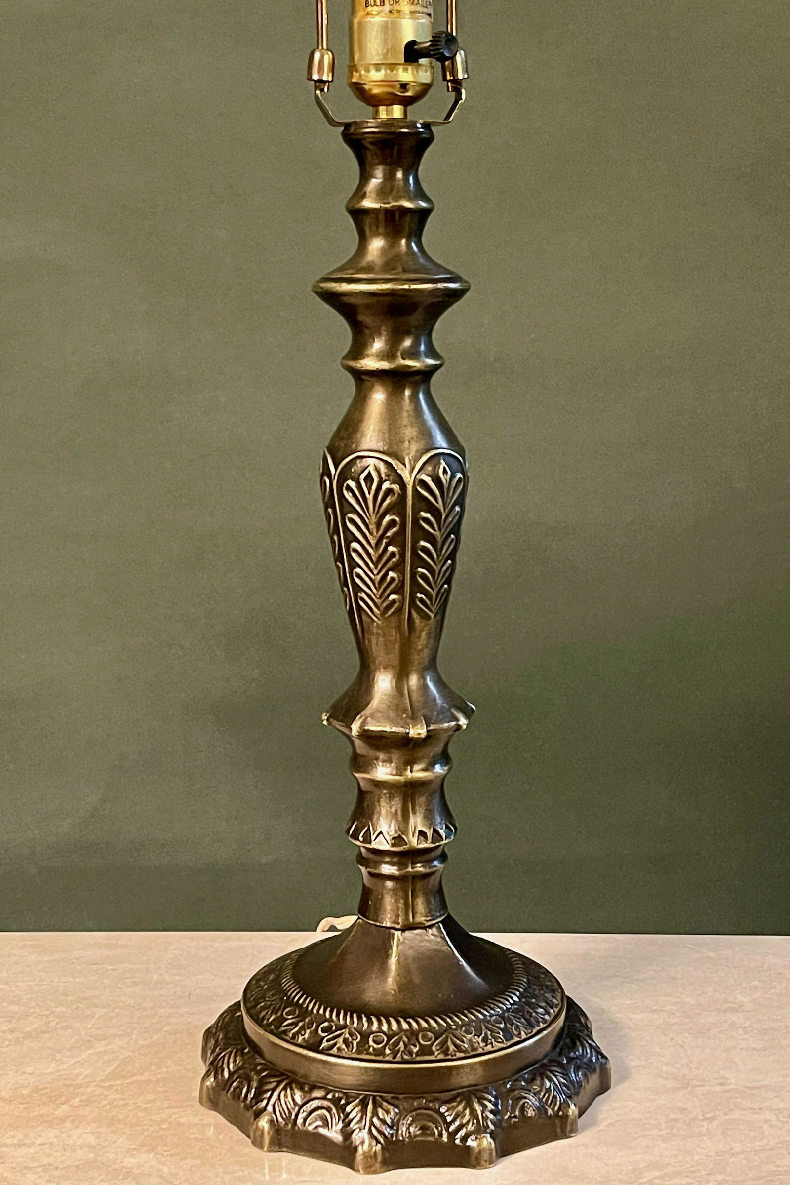 Victorian Style Bronze Table Lamp Base (1 of 5)