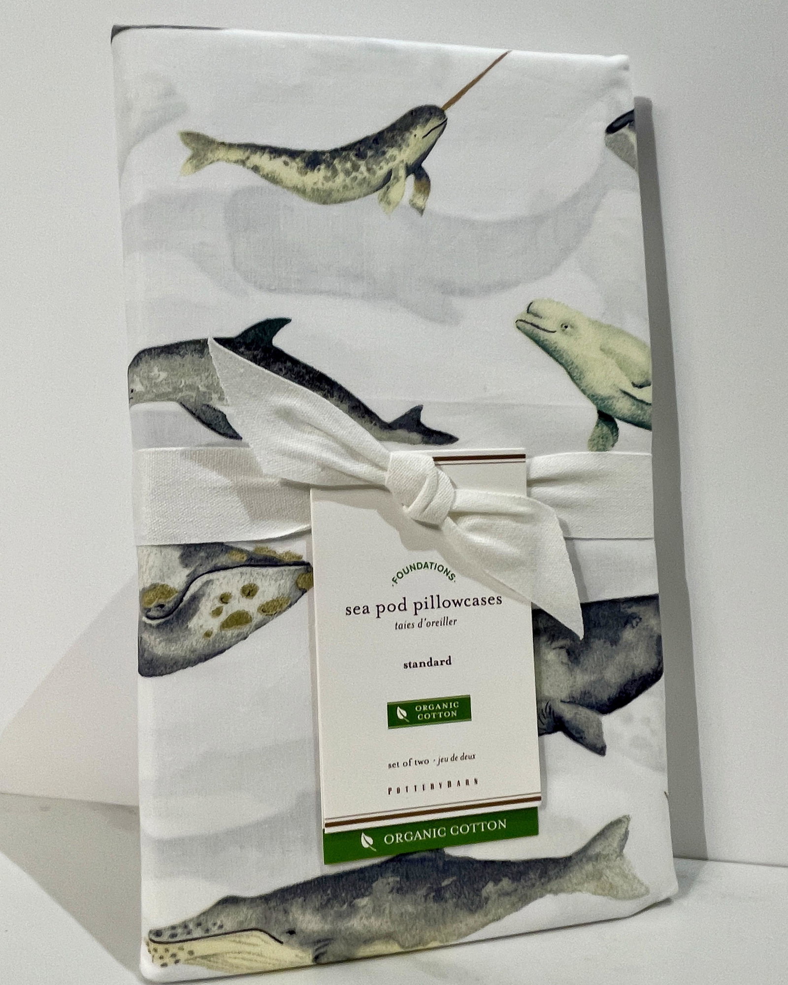 Pottery Barn 'Sea Pod' Standard Pillow Cases Set 2, New (1 of 4)