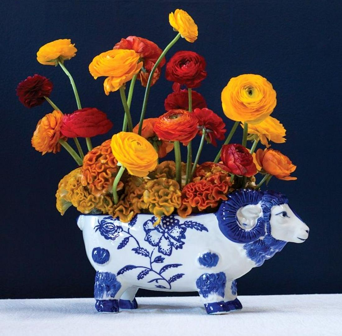 DELFTWARE BLUE & WHITE CACHEPOT (1 of 3)