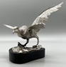 Silver Pheasant Bird Sculpture on Stand