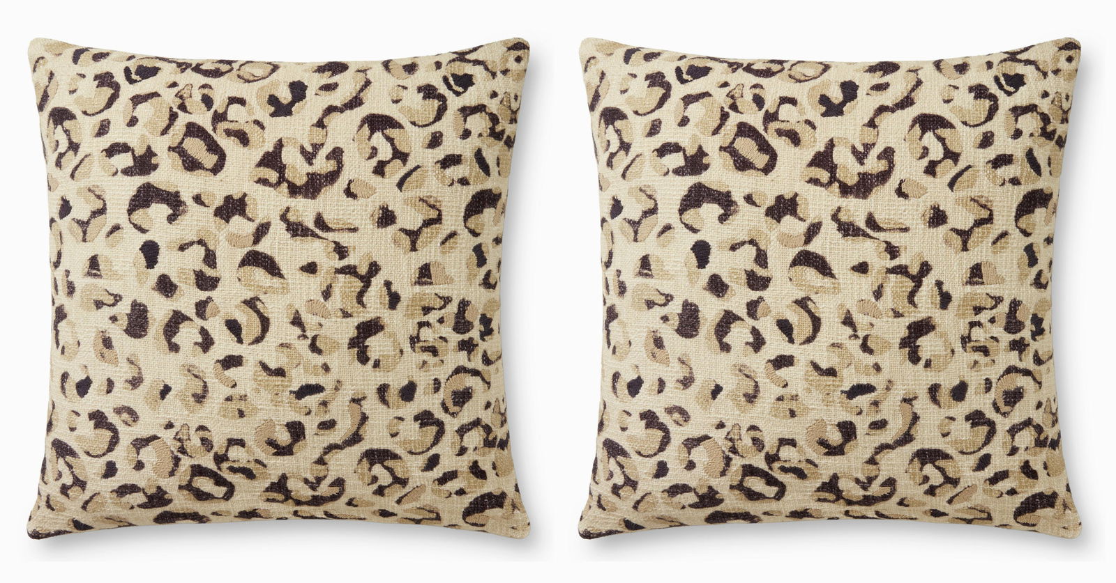 Pair of Leopard Print Throw Pillows (1 of 4)