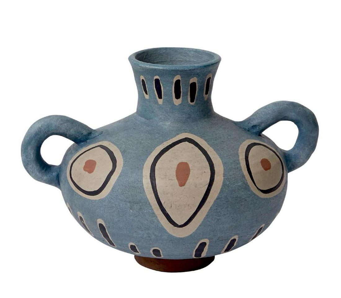 Tribal Style Terracotta Jug Vase (1 of 2)