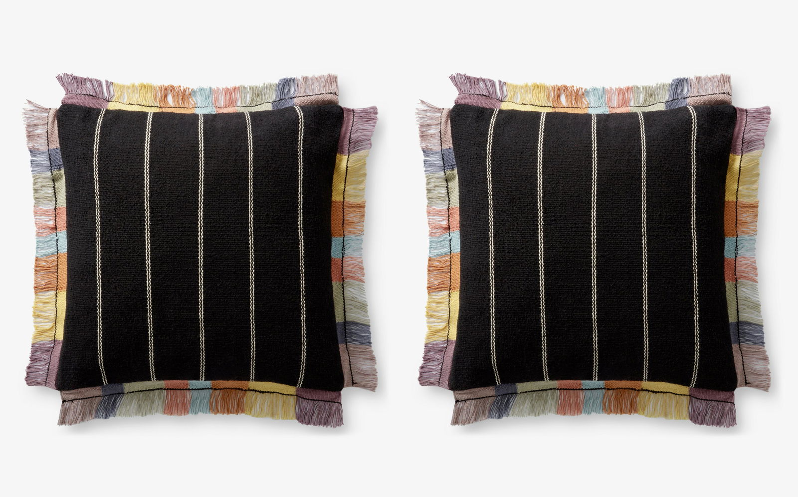 Pair of HandWoven Striped Throw Pillows (4104) on Dec 28, 2022 Gilded Curio LLC in FL