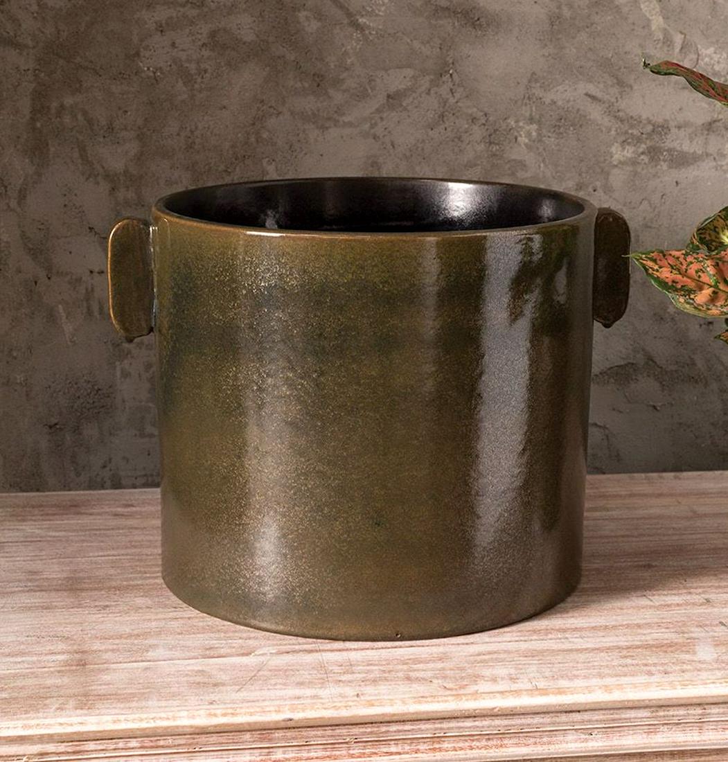 Glazed Ceramic Jardiniere (1 of 2)