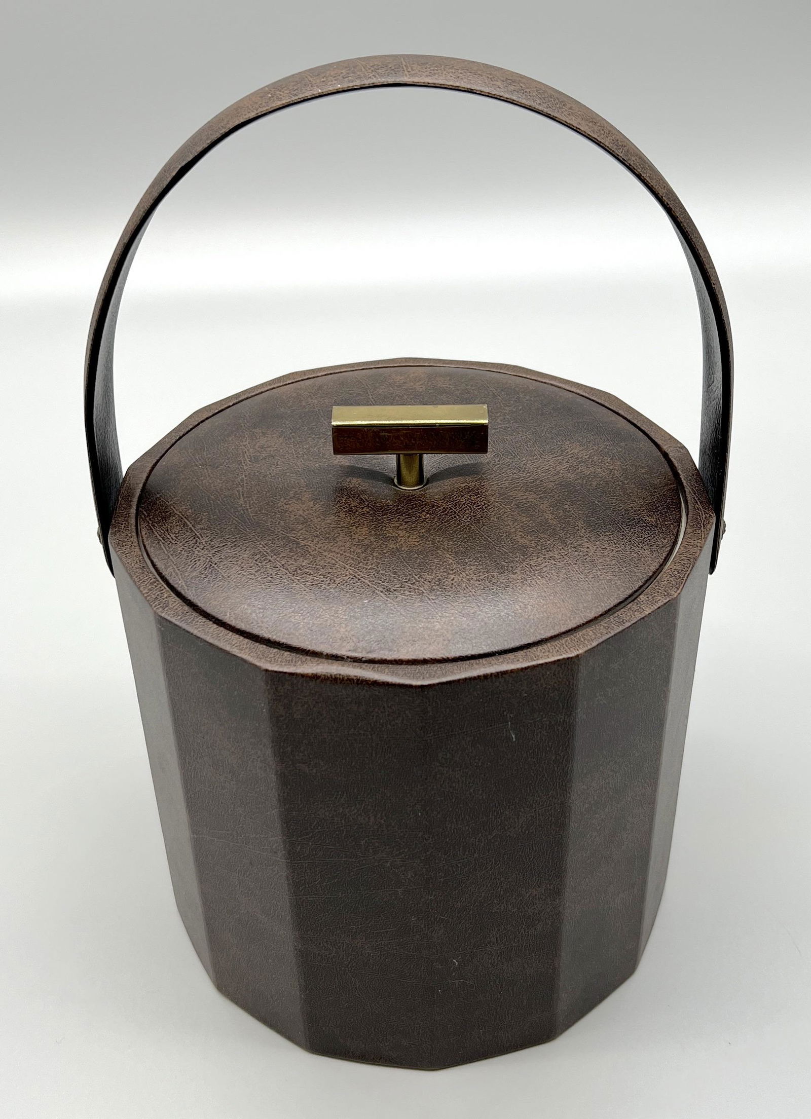 Vintage Faux-Leather Ice Bucket or Bottle Chiller (1 of 4)