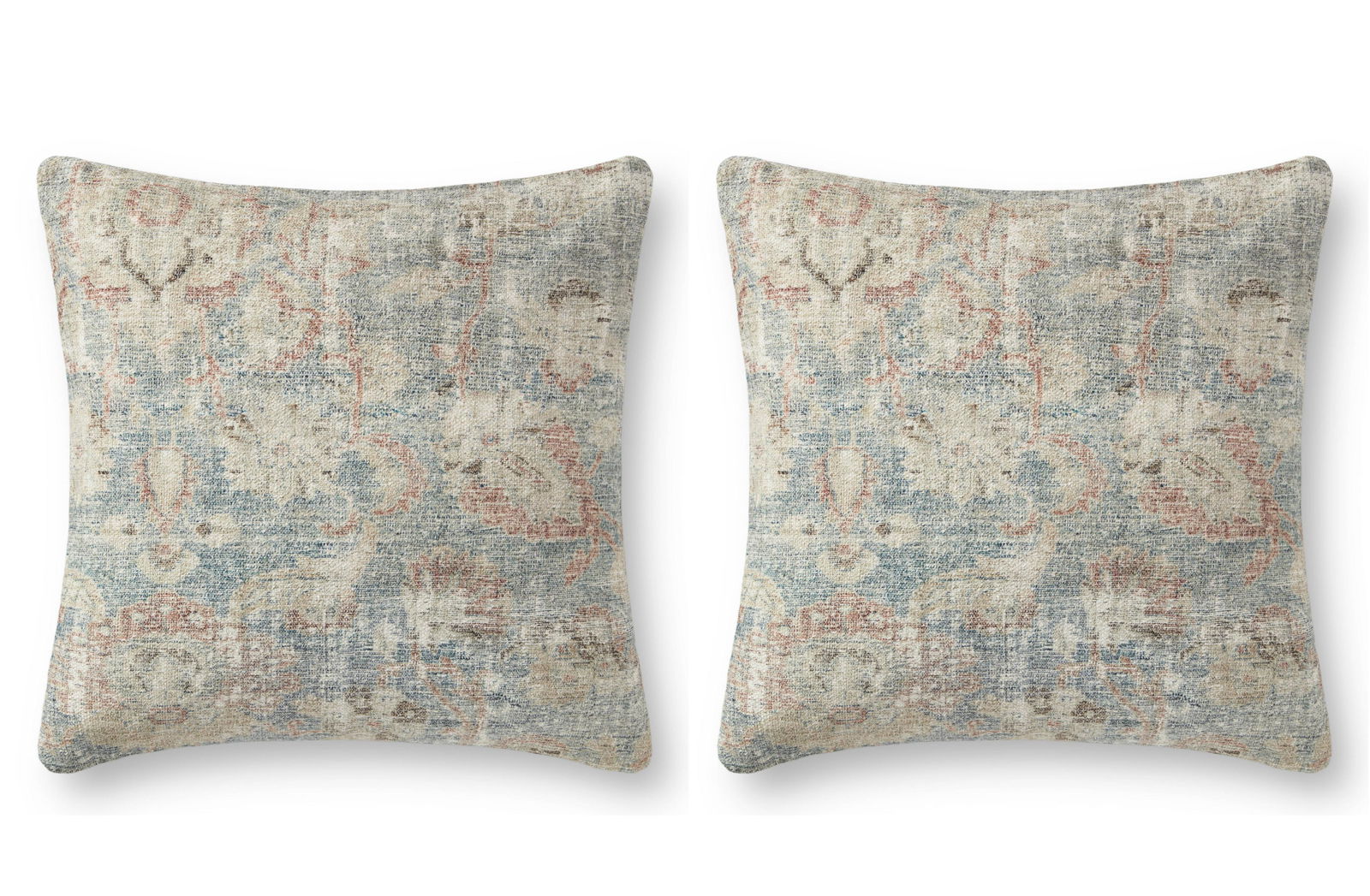 Pair of Throw Pillows with Woven Turkish Kilim Pattern (1 of 5)