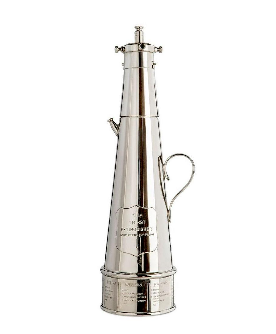 Art Deco Style Silver-Plate Cocktail Shaker in the Manner of Asprey & Co. (1 of 1)