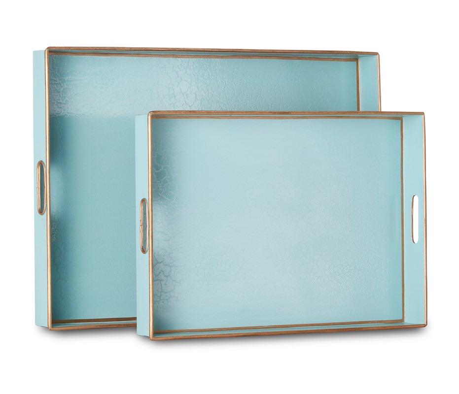 Set of Two Lacquered Tole Nesting Trays (1 of 3)