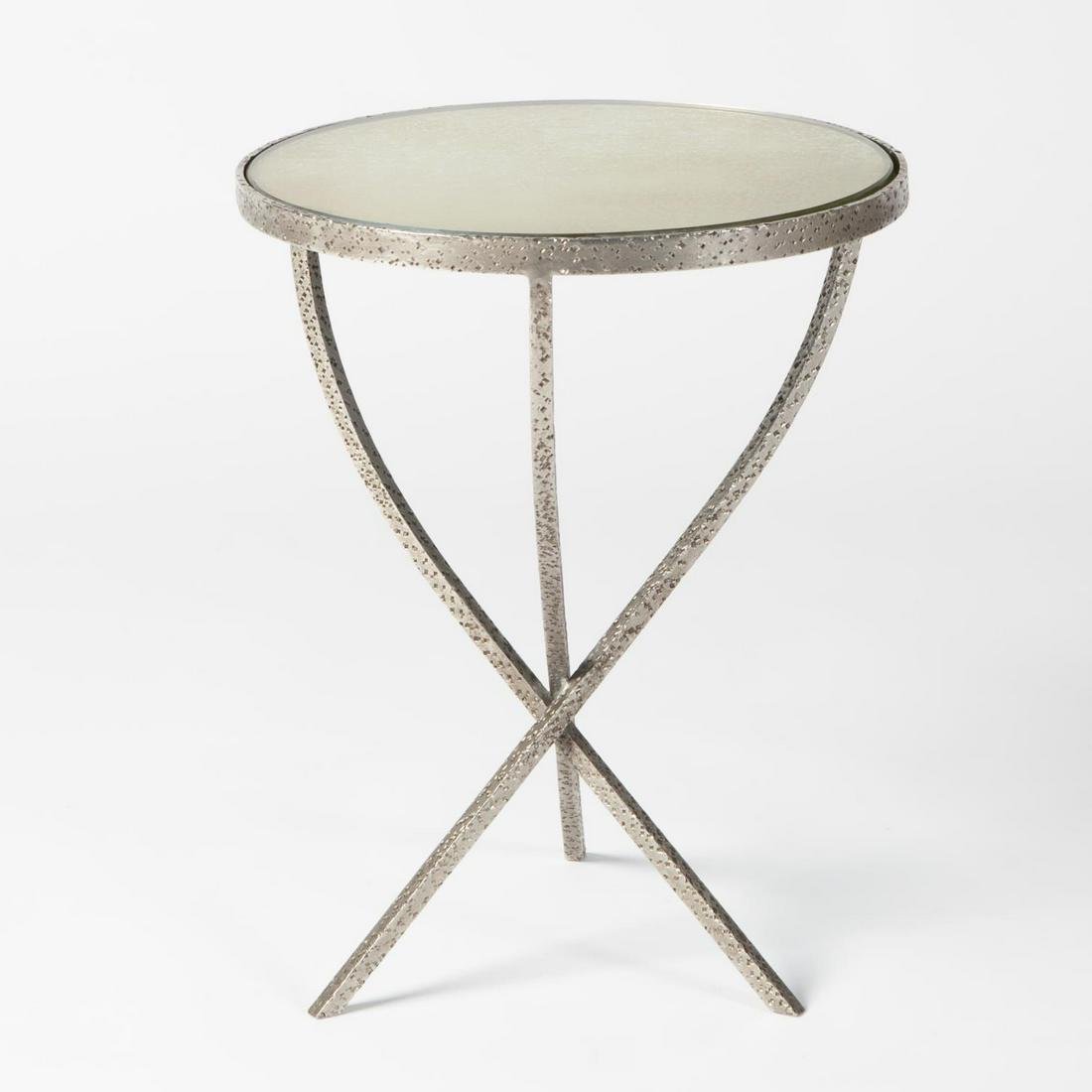 Round Mirrored Accent Table (1 of 3)