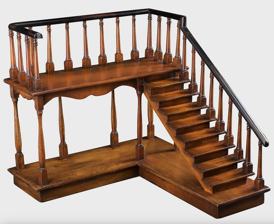 Mahogany Architectural Staircase Model, Reproduction (1 of 4)