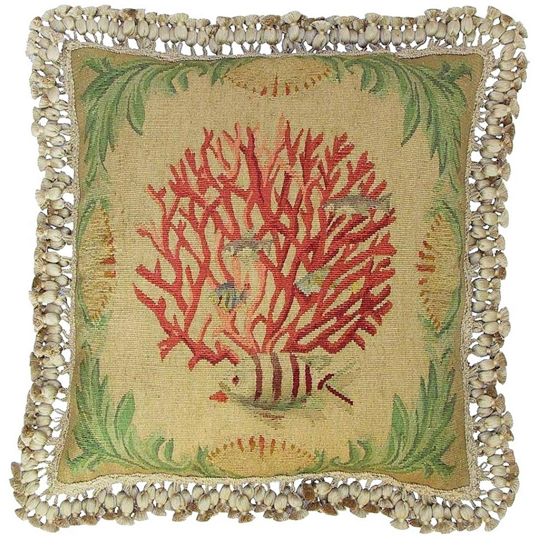 French Aubusson Tapestry Pillow (1 of 1)