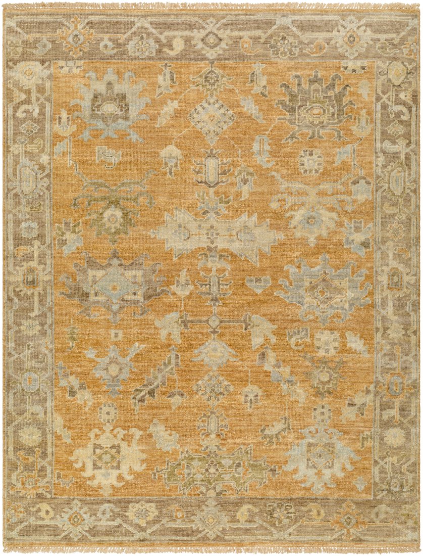 Hand-Knotted Wool Oushak Rug 9x12 (1 of 5)