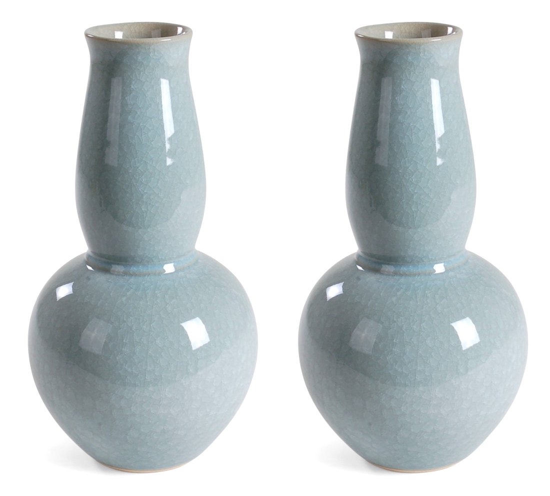 Pair of Celadon Porcelain Vases (1 of 1)