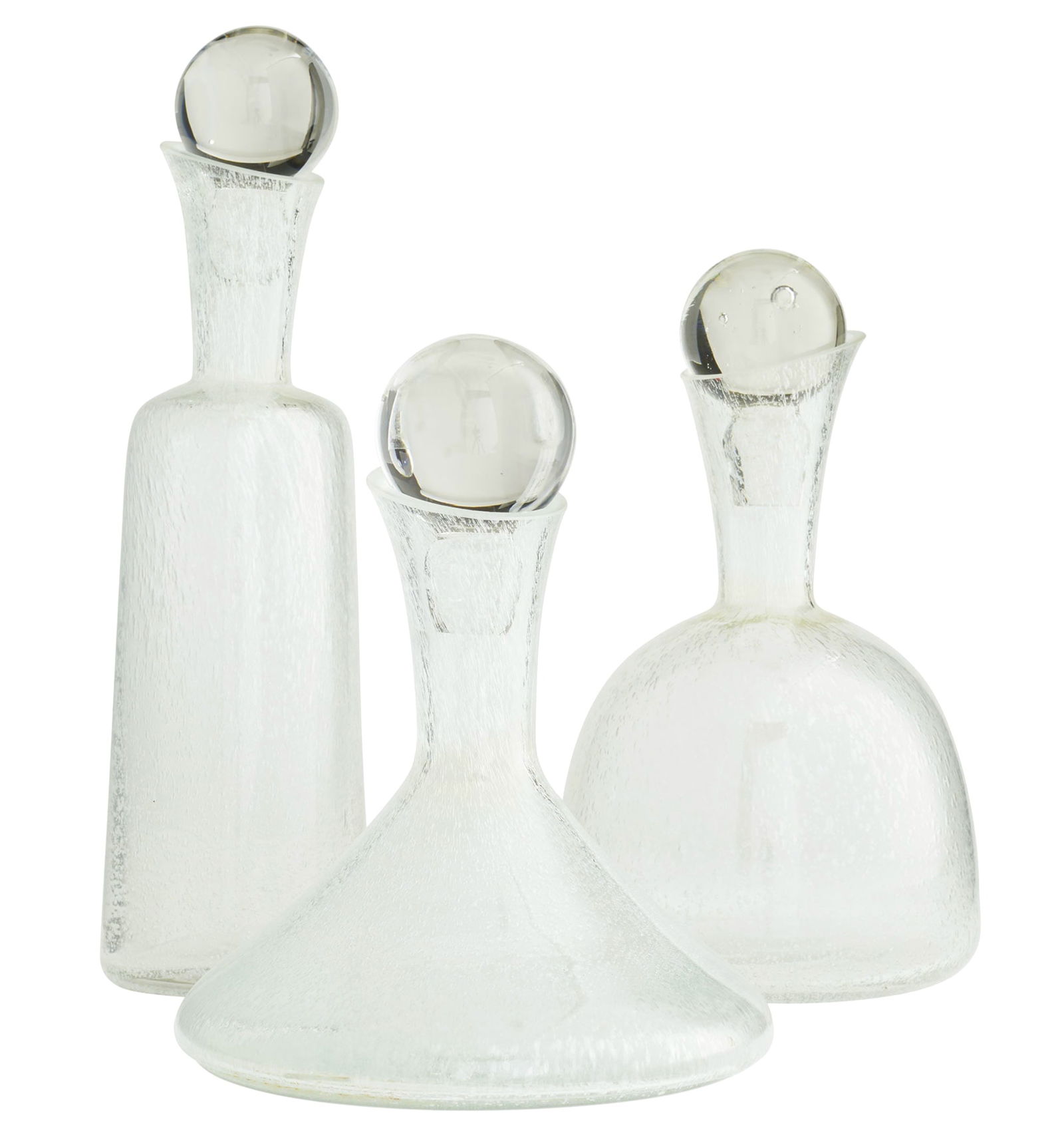 Set of Three Modern Glass Decanters (1 of 4)