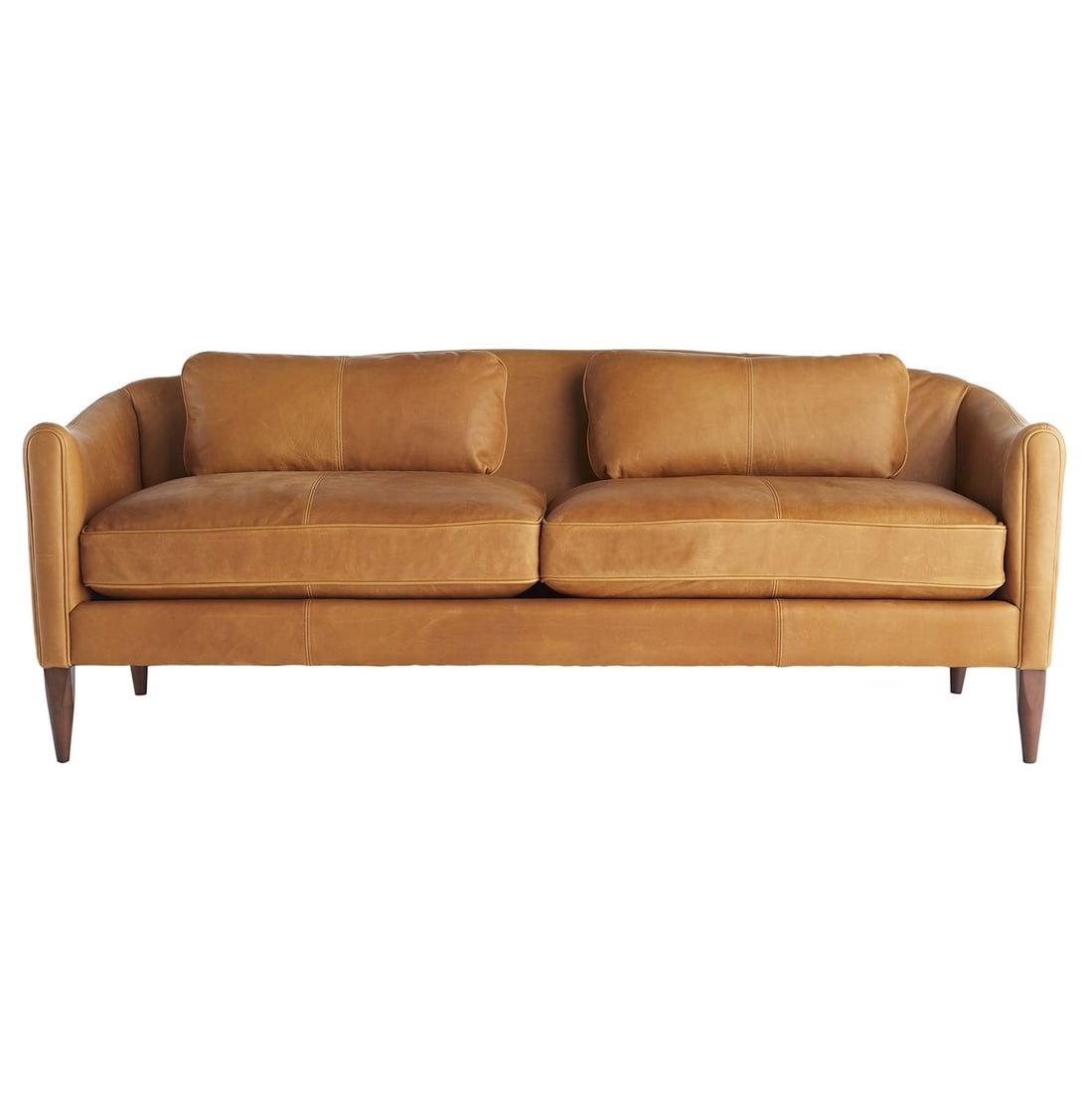 Contemporary Brown Leather Sofa (1 of 6)