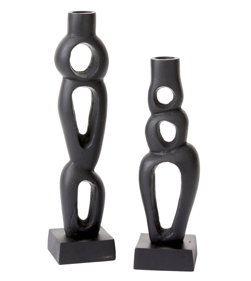 Set of Two Abstract Candle Holders (1 of 2)