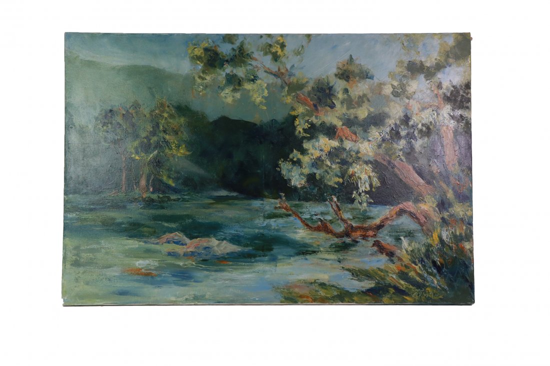 "River Series: Chattahoochee I" by Carolynn Man: "River Series: Chattahoochee I" by predominant Atlanta artist Carolyn Mann. 36"x24"