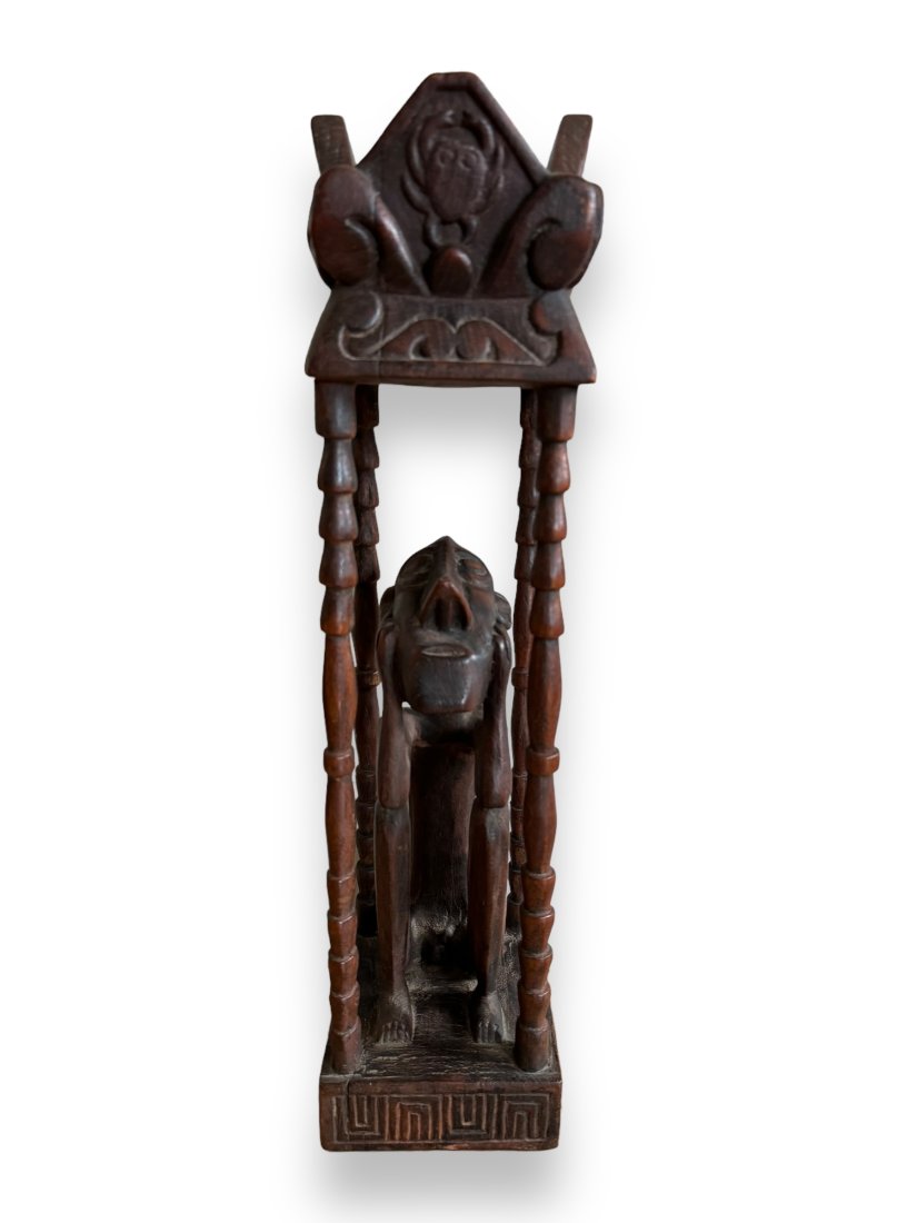 Hand Carved Indonesian Sculpture: Carved sculpture purchased in Indonesia. c1990's