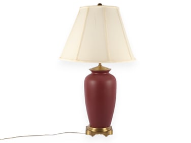 Chonoiserie Urn Lamp Nesting on Brass Base