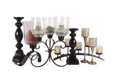 Large Lot of Candle Holders