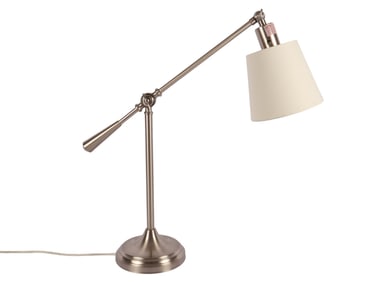 Silver Desk Lamp with Adjustable Neck