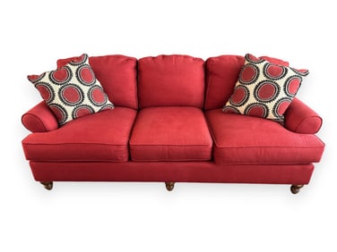 Custom Red Sofa by Highland House Furniture