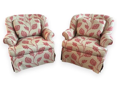 Stunning Pair of Custom Living Room Chairs by Highland House