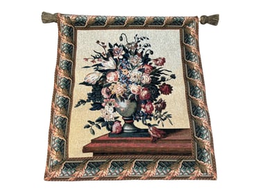 Bouquet Breugel' Floral Still Life Tapestry Made in Belgium