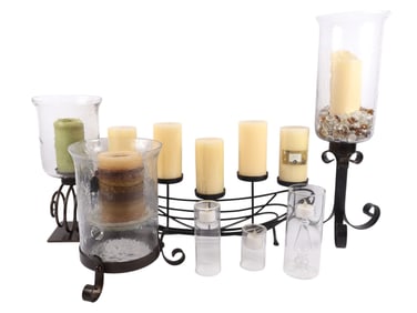 Large Misc Lot of Candles & Candle Holders