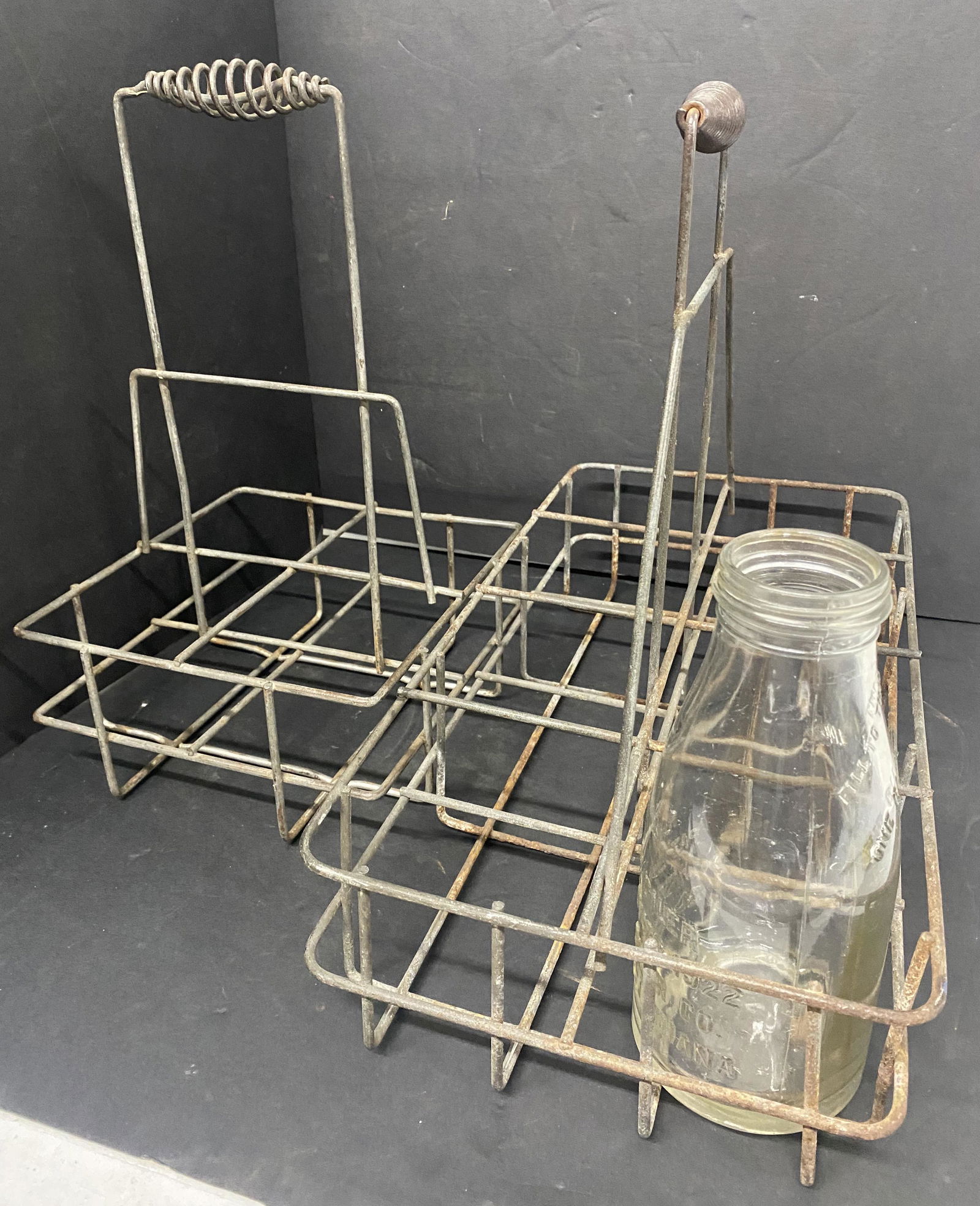 Vintage Handy Oiler Glass Motor Oil Bottle Carrier (1 of 3)