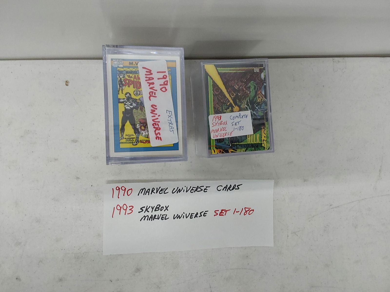 Marvel Universe cards: 1990 Marvel Universe cards and 1993 Skybox Marvel Universe set 1-180