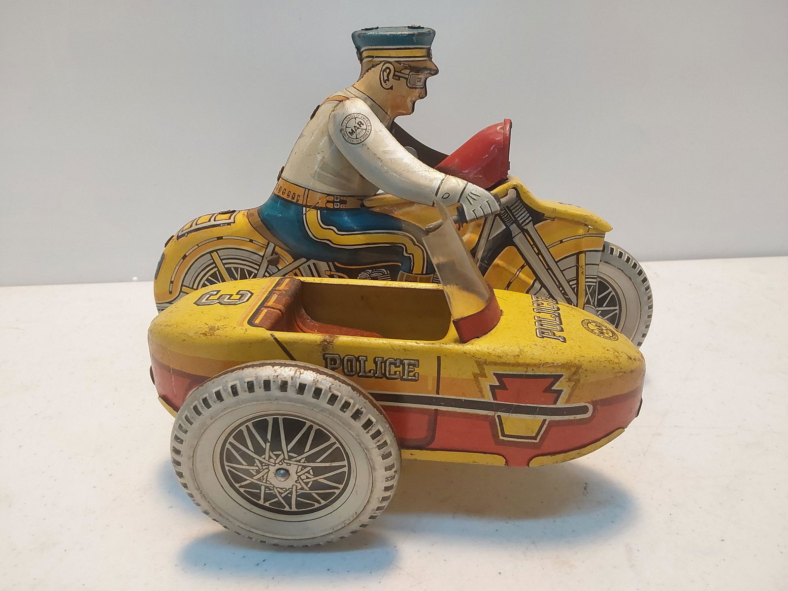 Marx motorcycle w/side car (1 of 5)