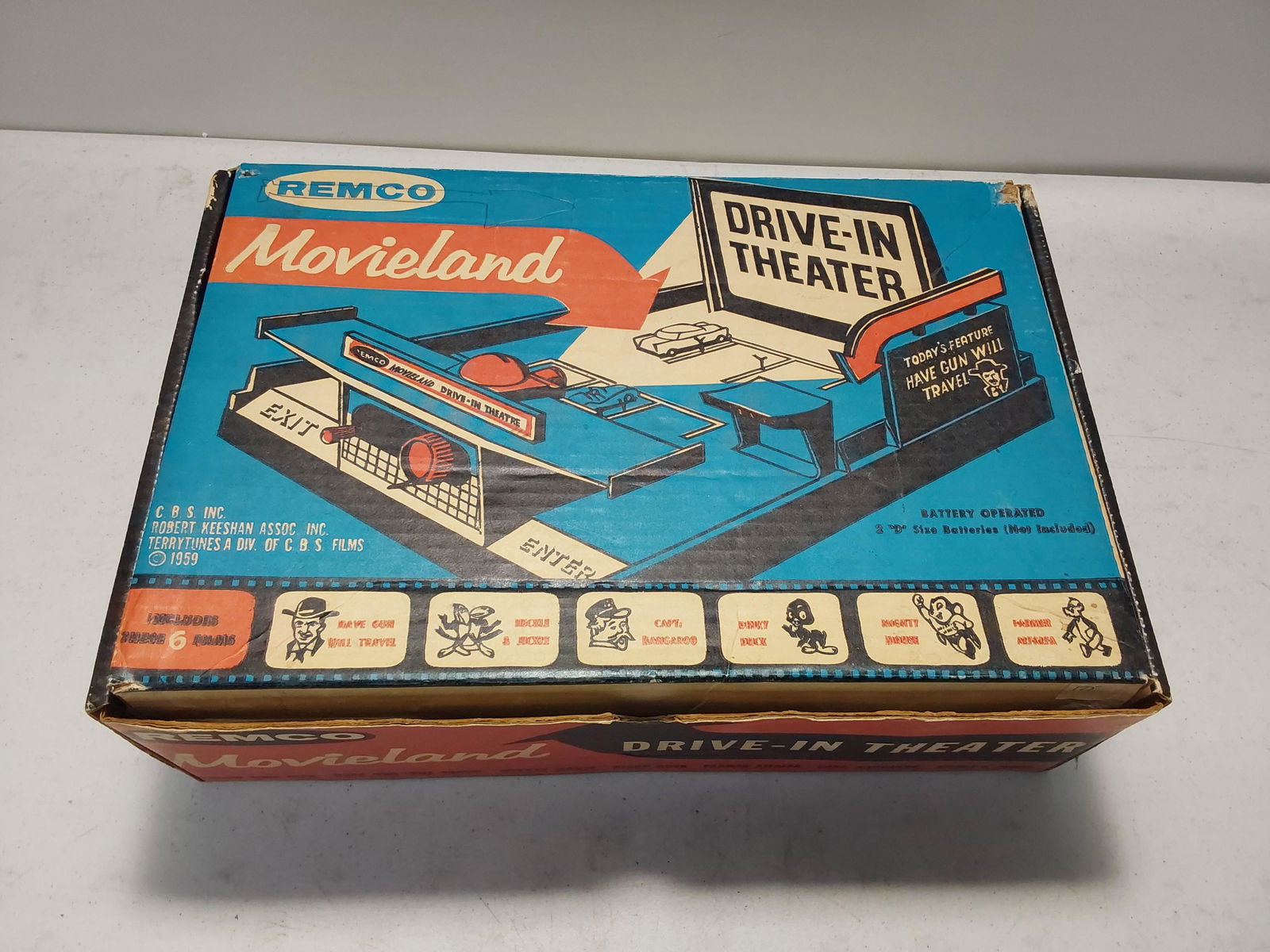 Remco playset: 1959 Movieland Drive In Theater playset complete - works