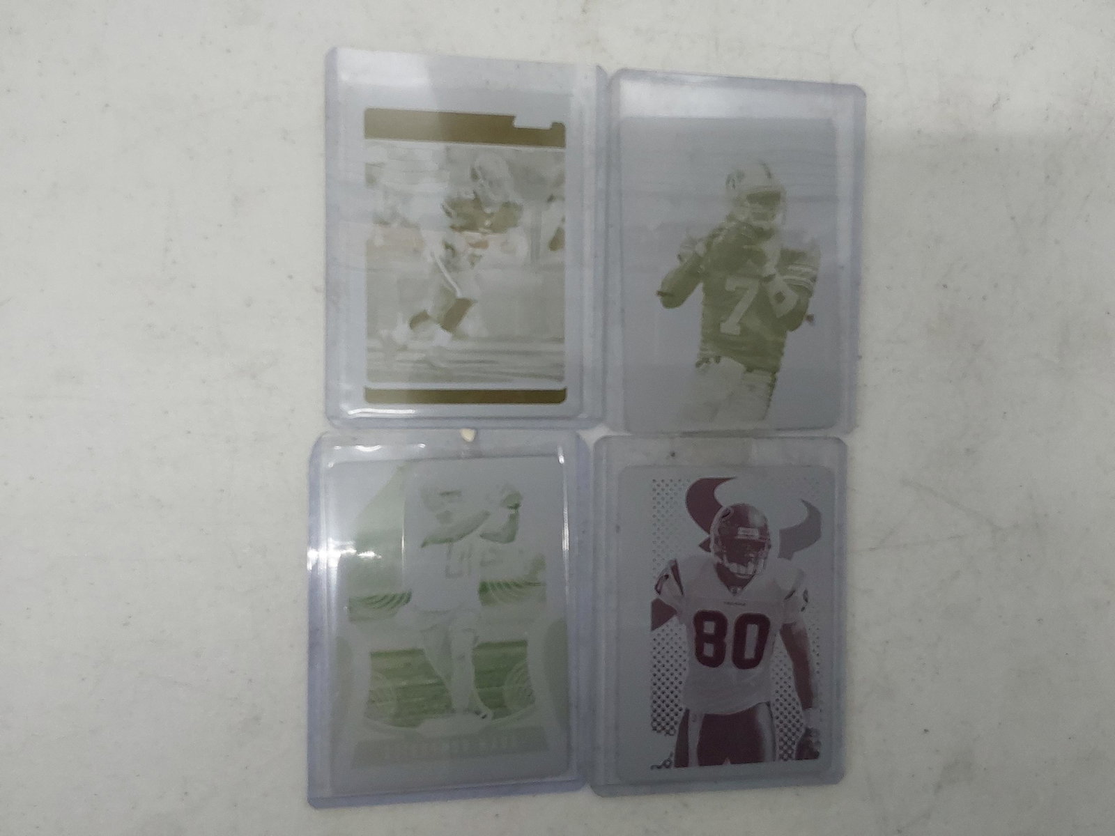 (4 )Printing Plate Football Cards - all 1 of 1: Andre Johnson, Adam Humphries, JP Losman and Lamichael James