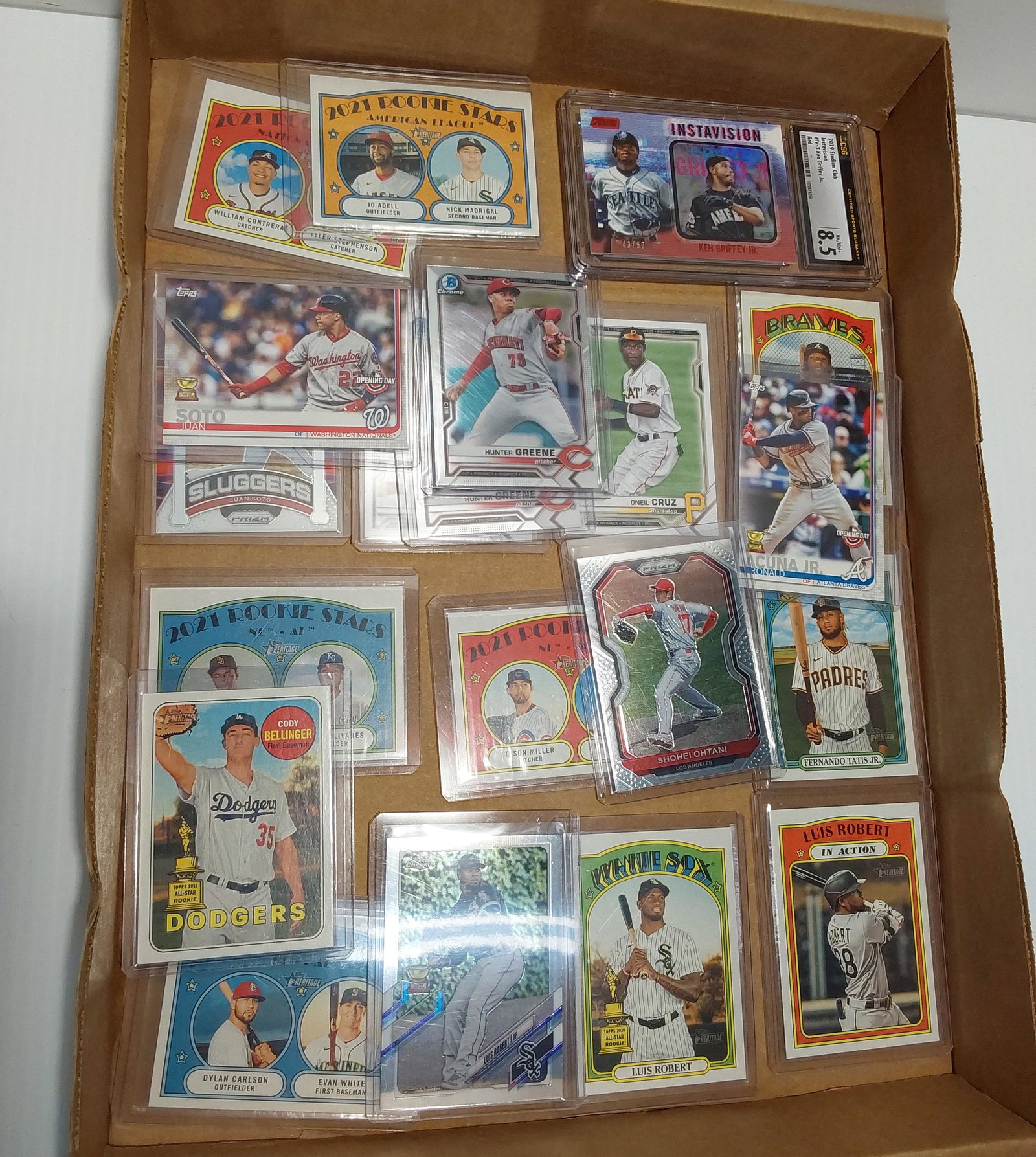 baseball cards with graded card: Ken Griffey Jr. graded 8.5