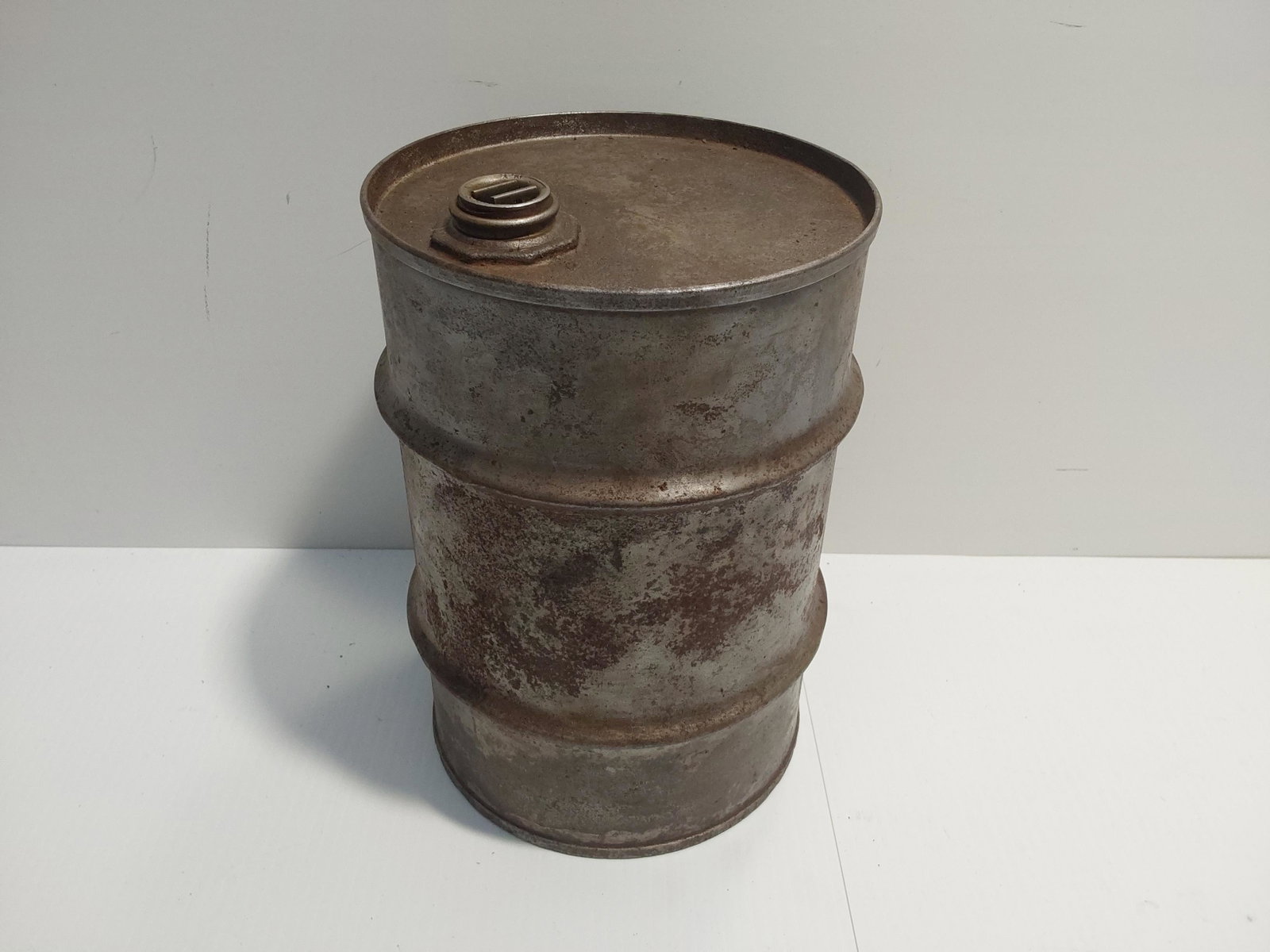 salesman's sample of a 55 gallon drum: 10" high x 7" diameter