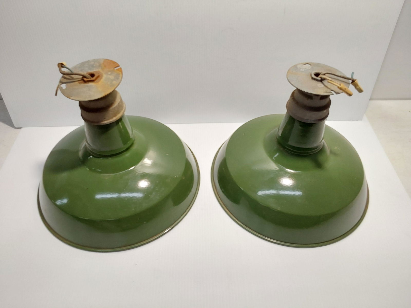 (2) porcelain light shades (1 of 2)