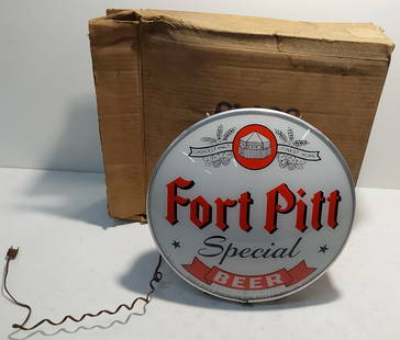 Fort Pitt Special Beer light up sign: Works with box.