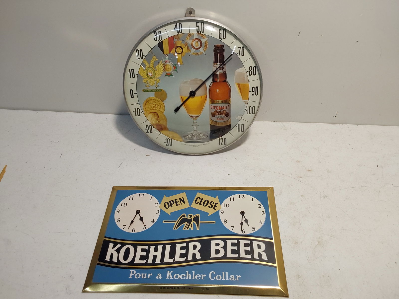 NOS Stegmaier thermometer and Koehler sign (1 of 2)
