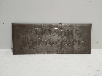 DuBois Budweiser sign: 6" x 15"