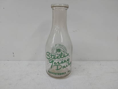 Steele's Jersey Dairy quart, Punxsutawney PA: Steele's Jersey Dairy quart, Punxsutawney PA