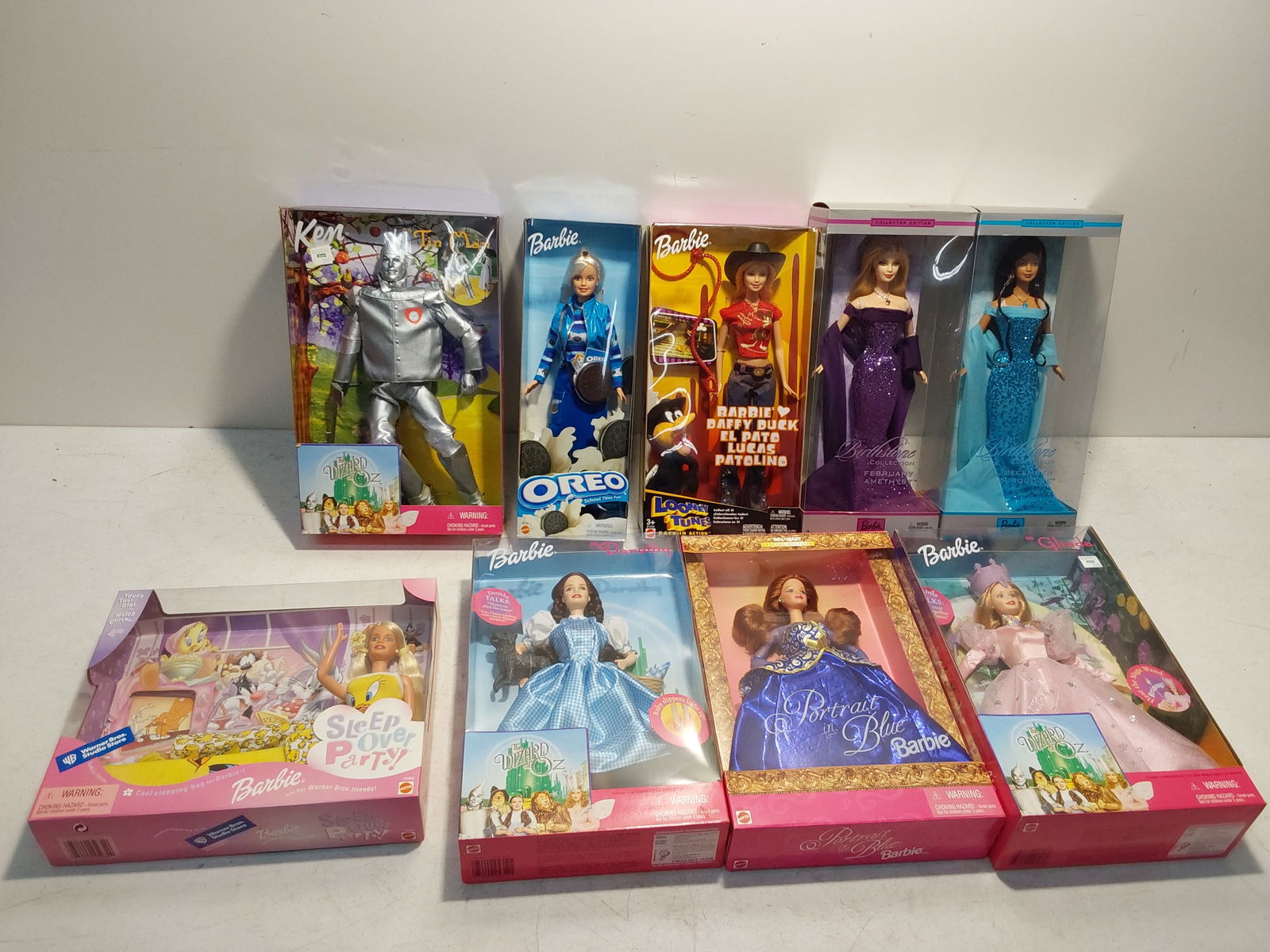 (9) Barbie and Ken dolls in original boxes: (9) Barbie and Ken dolls in original boxes