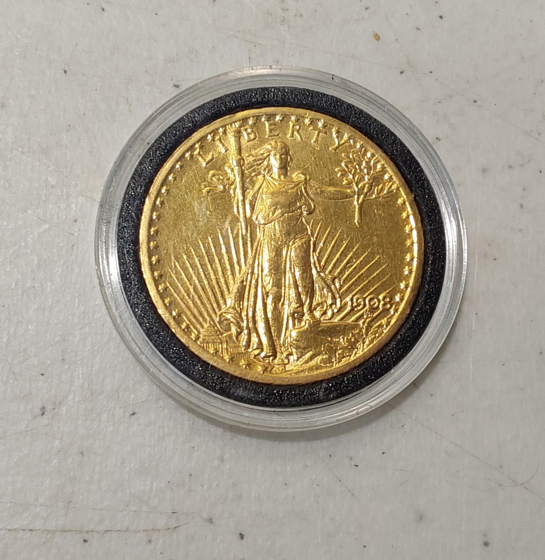 1908 Double Eagle $20.00 gold coin: 1908 Double Eagle $20.00 gold coin