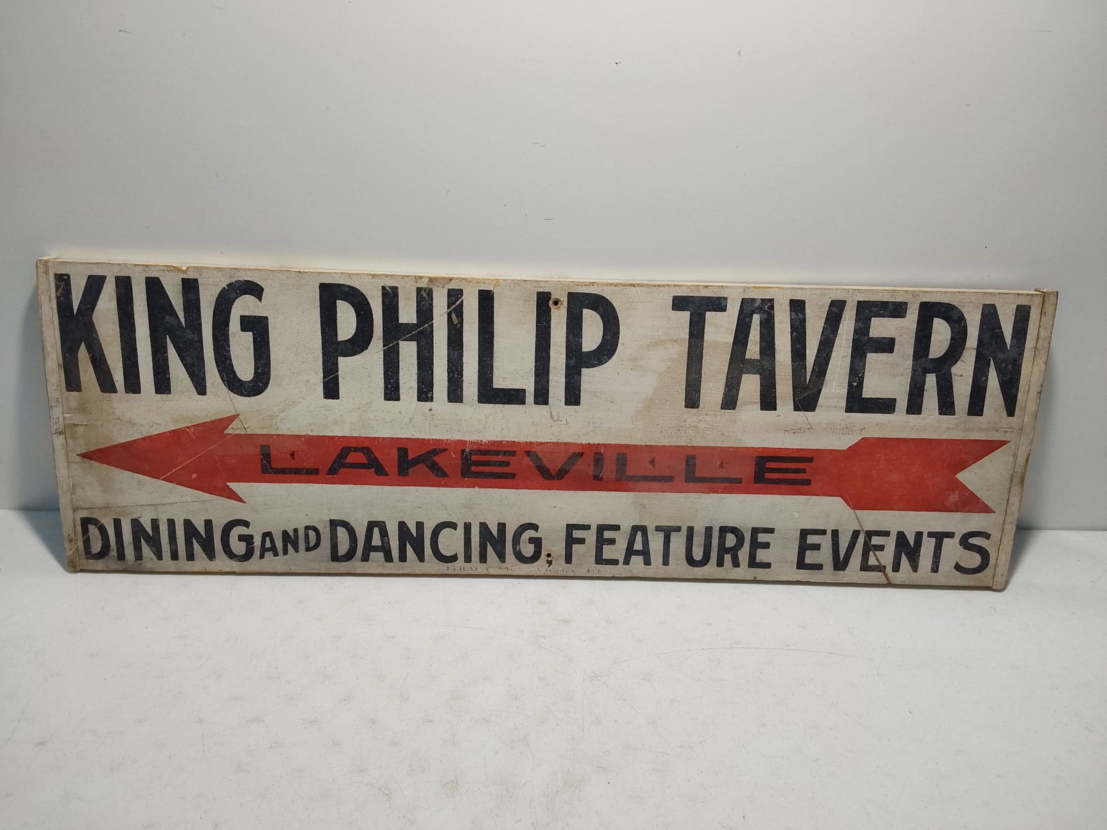 King Philip Tavern wood sign (1 of 4)